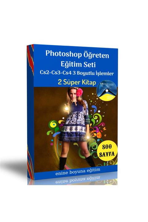 Enine Boyuna Eğitim Photoshop Öğreten Kitap Seti 2 Kitap