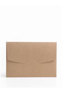 ARTİMED 14x20 Cm Kraft Yatay Oval Kapaklı Davetiye Zarfı