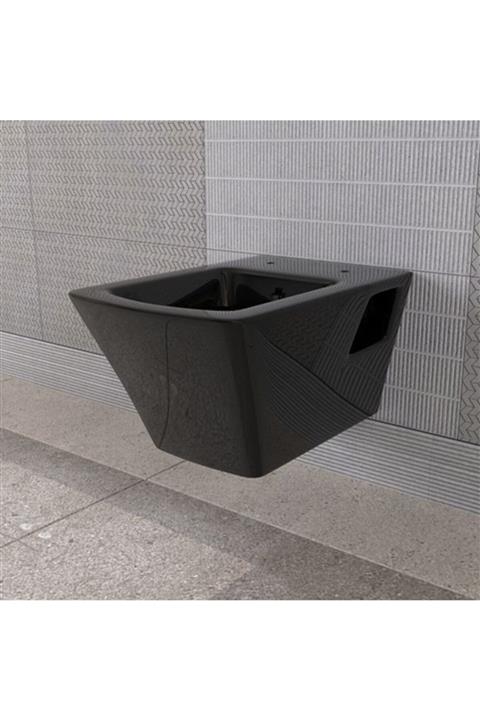 LUCCO Loop 53 Cm Asma Klozet Siyah