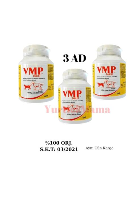 ZOETİS Vmp Kedi Ve Köpek Için Vitamin Tablet 3 Adet (150 Tablet)
