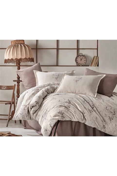 Clasy Ranforce Tek Kişilik Silikon Yorgan Este V1 Kahve