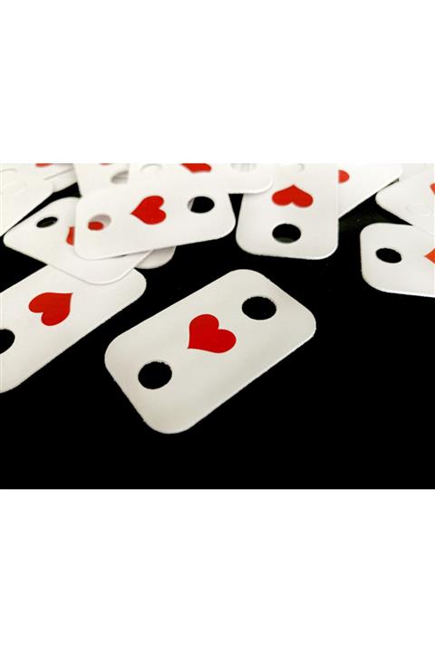 etikettcim Kuşe Delikli Bileklik Kartı (2,5x4cm) 100 Adet - Love