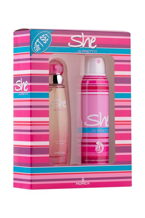 She Is Pretty Edt 50 ml Kadın Parfüm + 150 ml Deodorant Set 8690973029164