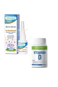 RINOFRESH Çocuklar Için Panthenol Burun Spreyi 20 Ml + Vitamin D 1000 Iu 102 Kapsül