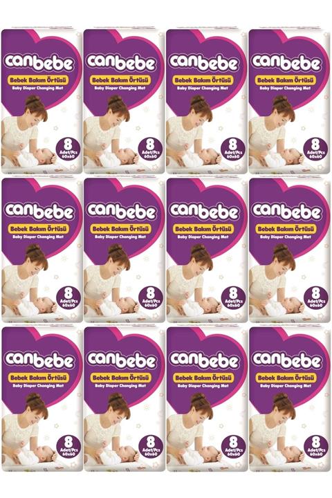 Canbebe Bebek Bakım Örtüsü Alt Açma 96 Adet (12pk*8)
