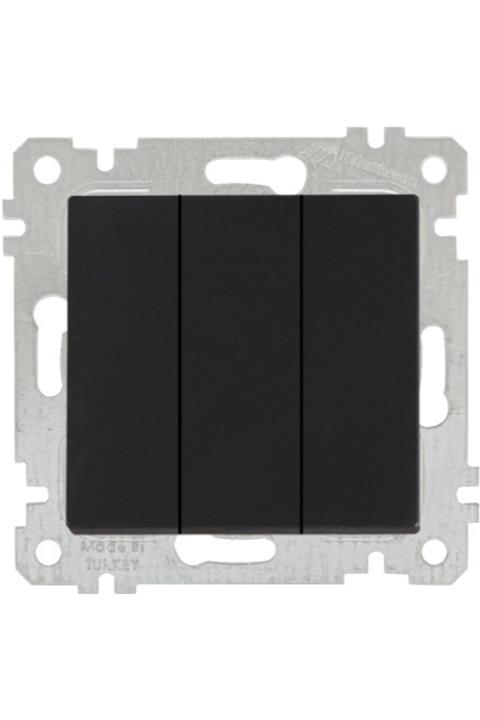 Mutlusan Rita Siyah Üçlü Anahtar (Vidalı) (mkz)