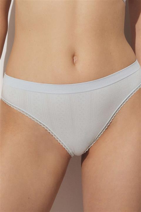 Oysho Kadın Mavi Minik Delikli Seamless Klasik Külot