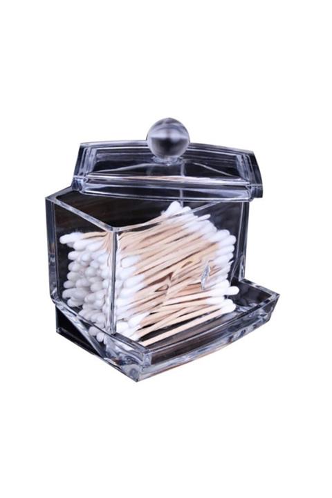 Universal Kozmetik Makyaj Pamuklu Kulak Çubuğu Kapaklı Organizer