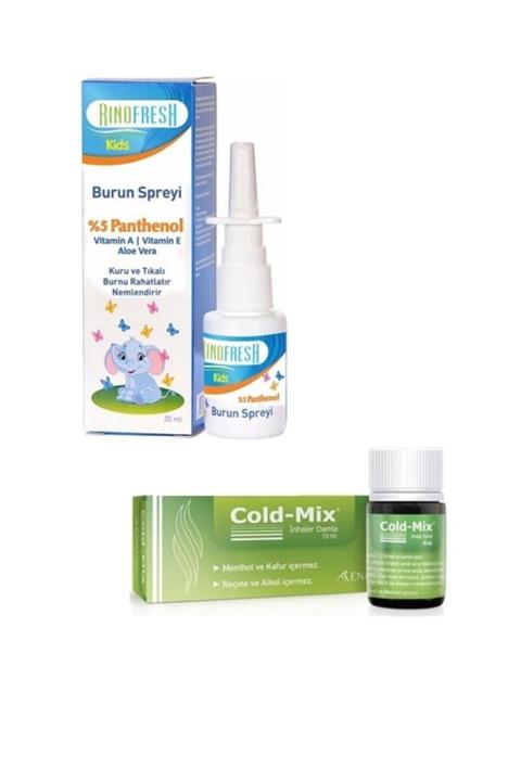 RINOFRESH Çocuklar Için Panthenol Burun Spreyi 20 Ml + Cold-mix Inhaler Damla 10 Ml