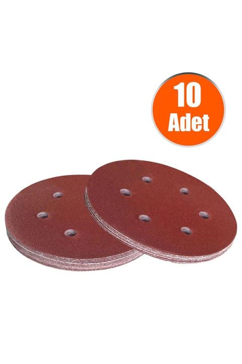 Badem10 10 Adet Delikli Cırt Zımpara 180 mm Spiral Taşlama (80 Kum)