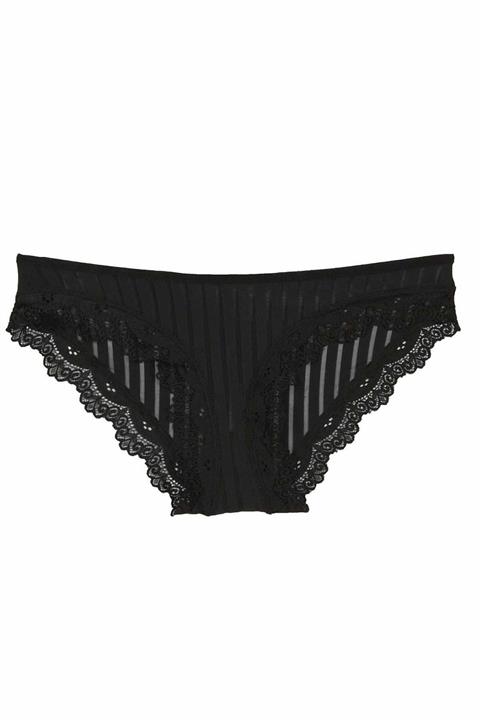 XLady Xlady Çizgili Orta / Düşük Bel Çeyizlik Kadın Slip Külot 500