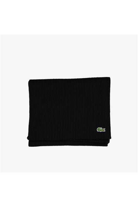 Lacoste Erkek Yün Siyah Atkı