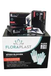 Floraplast Pudrasız Elastik 1 Koli 2000 Adet Siyah Eldiven