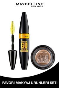 Maybelline New York The Colossal Go Extreme Leather Black Maskara & Color Tattoo 24hr Krem Göz Farı 35 On And On Bronze