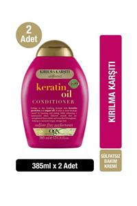 OGX Kırılma Karşıtı Keratin Oil Bakım Sülfatsız Kremi 385 ml x2