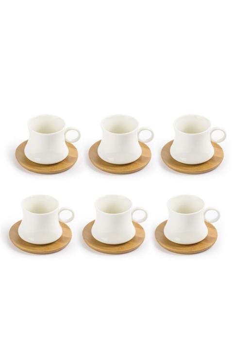 EWs Bambu Tabaklı Çay Fincan Takımı
