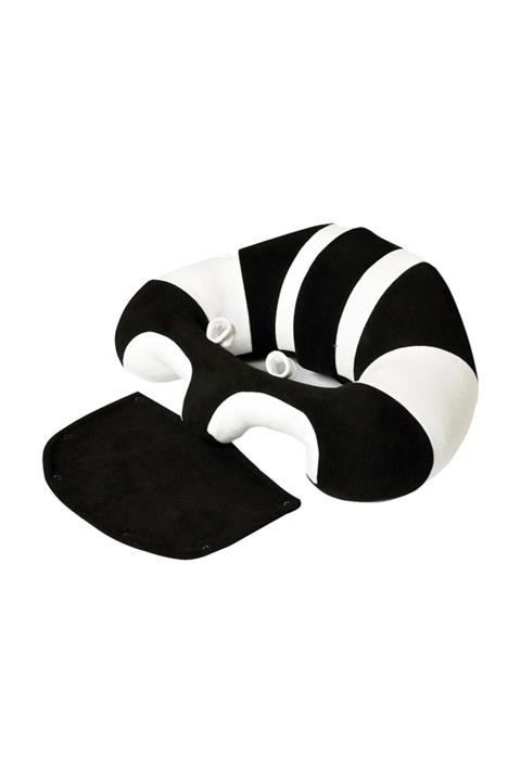 BEBEYATMAZ Bebe Yatmaz Bebek Oturma Destek Minderi Koltuğu Siyah Beyaz