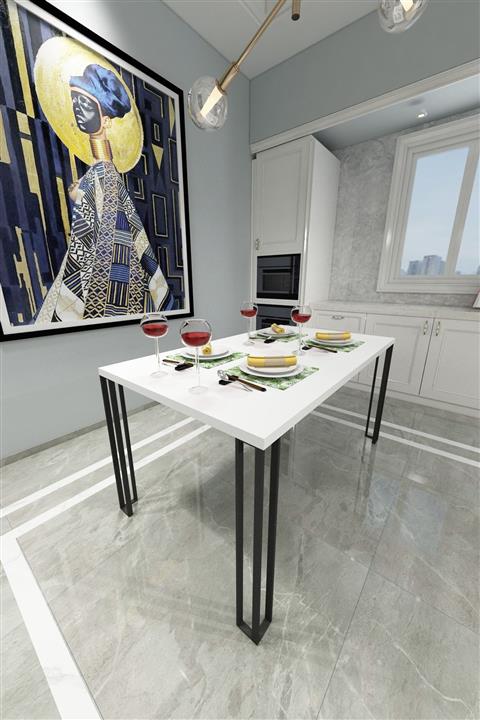 Wood House Beyaz Begonvil Masa