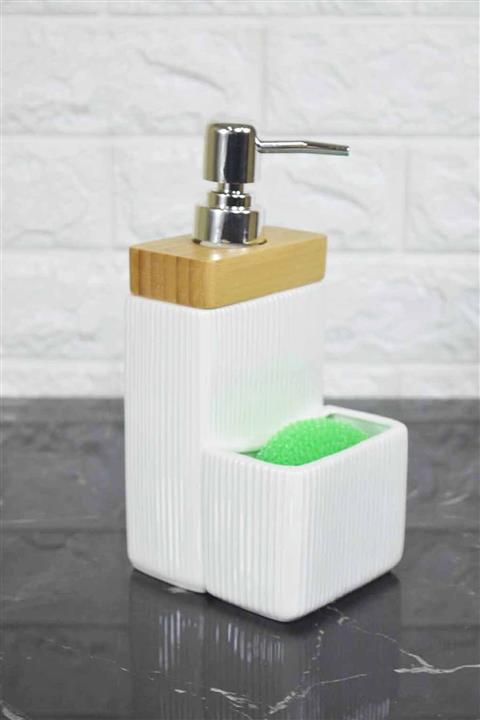 SepetçiBaba Sıvı Sabunluk Süngerli Beyaz