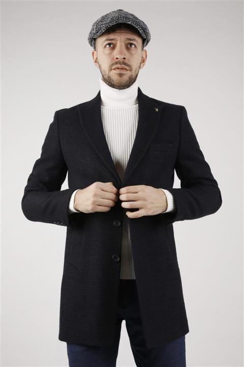 Maracana Erkek Lacivert Slim Fit Palto