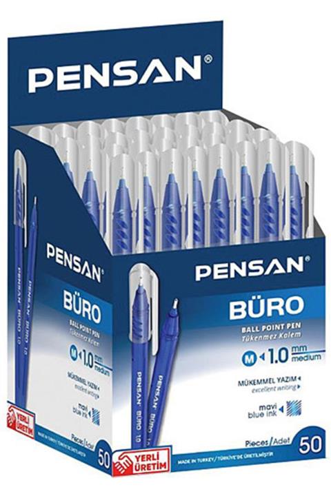Pensan 2270 Büro Tükenmez Kalem 1mm Mavi 25\