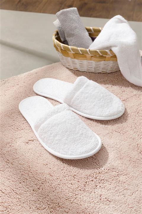 English Home Simple Pamuklu Kadın Banyo Terliği 36-40 Beyaz