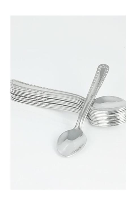 Çanak Sepeti Paslanmaz Çelik Rostfrei Çay Kaşığı Takımı 12'li