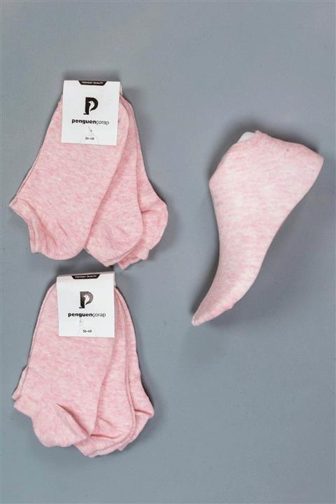 penguençorap 6'lı Kadın Pembe Yüksek Kalite Pamuklu Patik Çorap