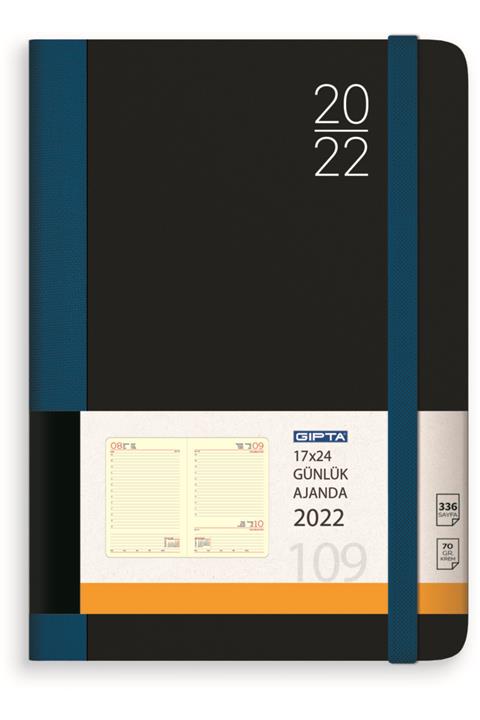 Gıpta 2022 17x24 Twist Diary Ajanda Günlük Lastikli.
