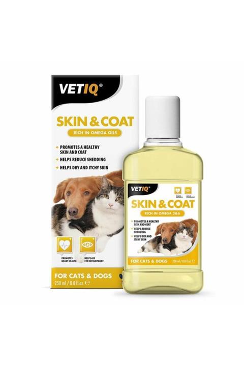 Vetiq Vetıq Skin Coat Kedi Köpek Omega 3 Ve 6 Besin Takviyesi 250 Ml