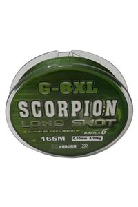 KABURA JP Kabura Scorpion G-6xl Long Shot 0.20mm. %100 Super Pe Braidx6 165mt. Örgü Ip Misina