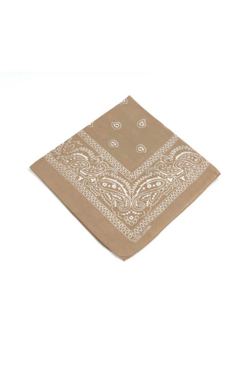 Fular Marketi Yeni Sezon Unisex Sütlü Kahve Etnik Desenli Pamuk Bandana