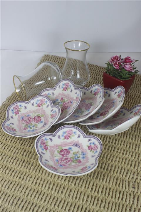 Eren Çini Seramiği Çay Tabağı 6'lı