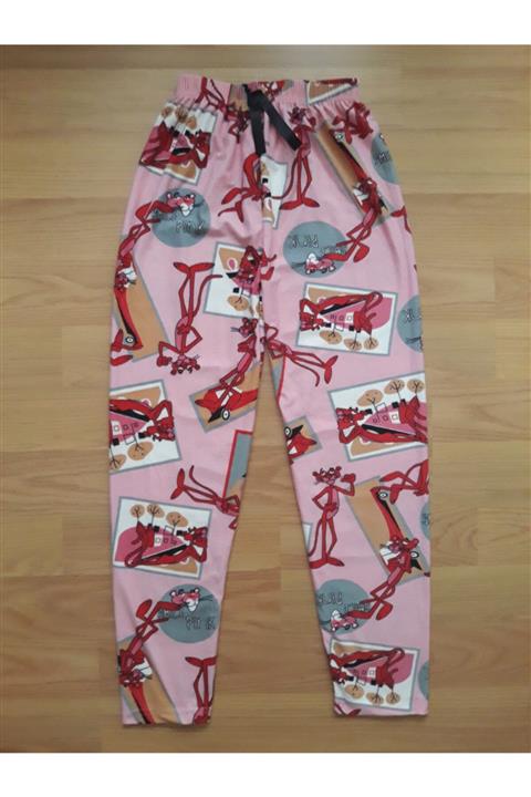 Rashoo Kadın Pembe Panter Desenli Pijama Altı