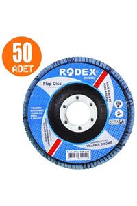 Rodex Zirkonyum Oksit Avuç İçi Taşlama Flap Disk Zımpara 115 mm 80 Kum 50 Adet