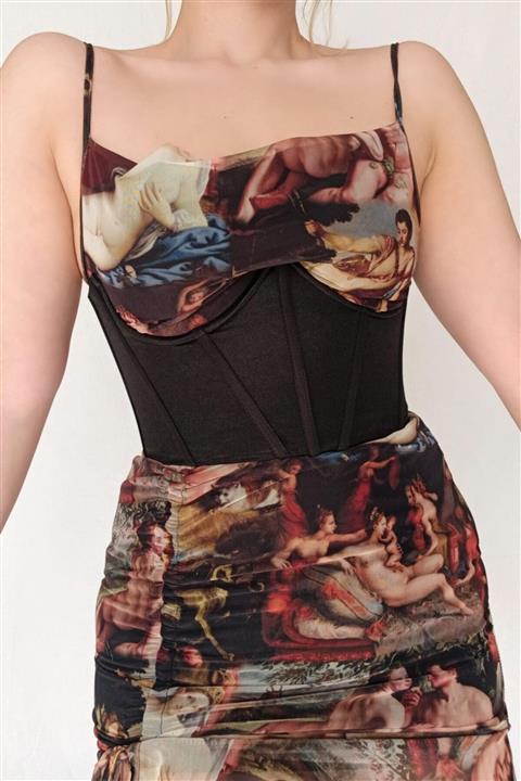 La Sommossa Audrey Korse / Siyah Vintage Korse