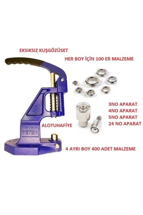 ALOTUHAFİYE Tulumba Pres Set Kuşgözü Set