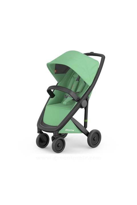 Greentom Classic Bebek Arabası Siyah Kasa Mint Kumaş Seti
