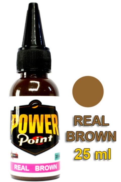 POWER POINT Gerçek Kahverengi Kalıcı Makyaj Boyası Usa 25 Ml