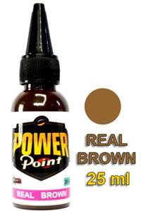 POWER POINT Gerçek Kahverengi Kalıcı Makyaj Boyası Usa 25 Ml