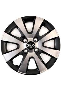 HMNL Kia Rio 15'' Inç Gri - Siyah 4lü Set Jant Kapağı Çelik Jant Görünümlü