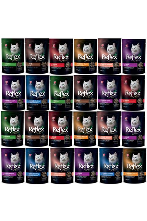 Reflex Plus Karışık Soslu Kedi Yaş Maması Kedi Pounch 100 Gr X 20 Adet