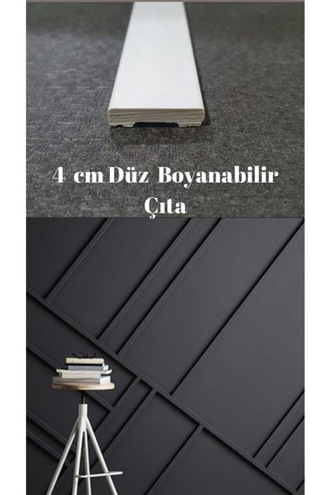 SepetteBiz Duvar Çıtası 4cm Boyanabilir - 25 Boy=60m ( Sb-4010/ 1boy = 240 Cm )