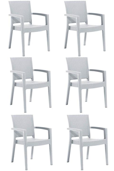 Sadık Plastik SP Beyaz Kollu Sandalye Koltuk