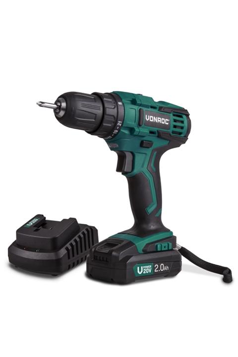 VONROC Akülü Matkap Vpower 20v  2.0ah Pil