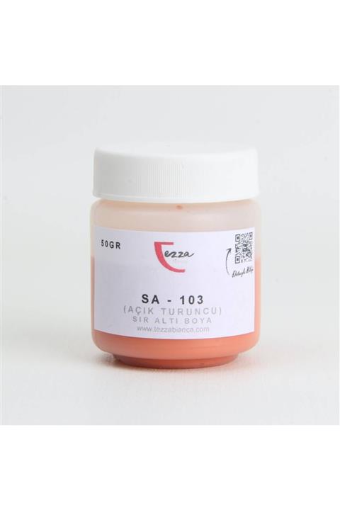 Tezza Bianca Açık Turuncu Seramik Çini Porselen Boyası 50 Gr. Sa - 103