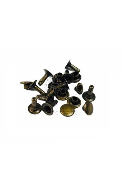 srtfootcare 7 mm Antik Kahve Perçin Rivet 33 No 50 Adet Leathercraft Deri Hobi