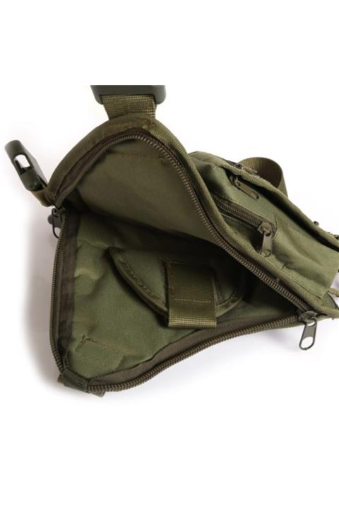 bozkurt outdoor Haki Taktikal Yan Çanta 6 Bölmeli Su Geçirmez