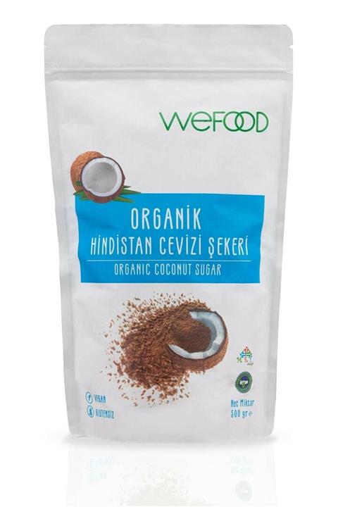 Wefood Organik Glütensiz Vegan Katkısız Hindistan Cevizi Şekeri 500 Gr
