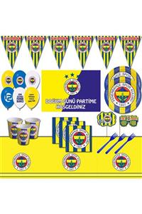 partykids Fenerbahçe Taraftar Afişli 40 Kişilik Doğum Günü Parti Malzemeleri Seti